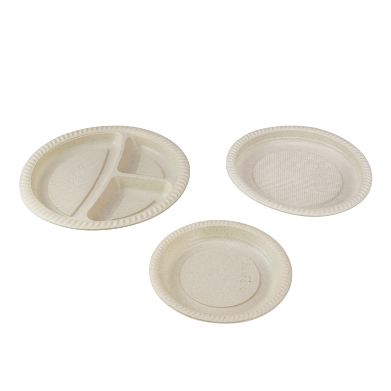 7/9/10.25 inch Natural Plant Fiber Degradable Tray